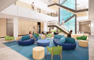 W20 Atrium rendering (Courtesy Gensler)