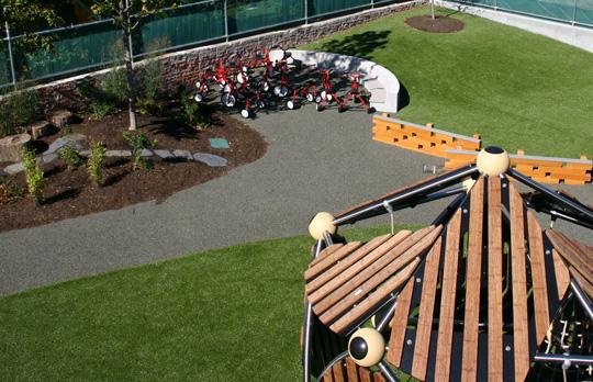 Play area viewed from play deck